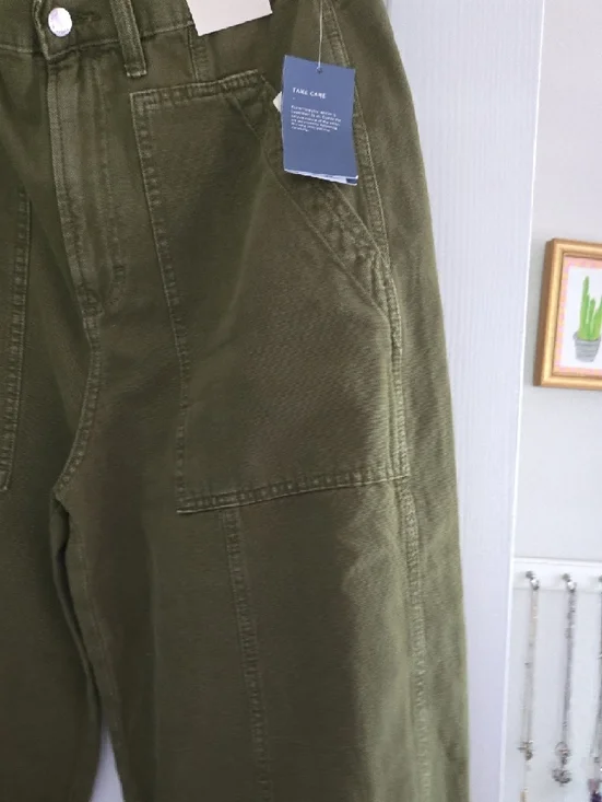 Universal Thread Olive Green Wide Leg Cargo Pants - Picture 6 of 9